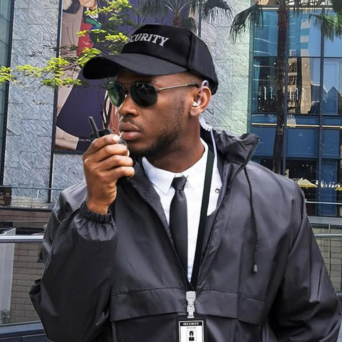 4 Pcs Agent Costume Accessories Spy Secret Agent Security Guard Costume Accessory Earpiece Glasses Halloween Cosplay Party