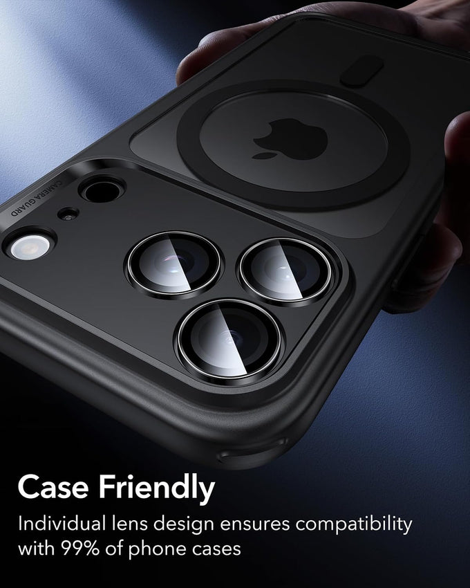 ESR for iPhone 17 Pro Max/17 Pro Camera Lens Protector, 1 Pack, Black