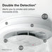 Kidde Smart Smoke & CO Detector with Ring, AA Battery, RGCUDR-RW