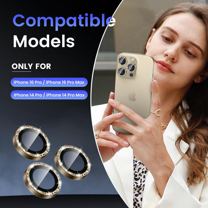 Tensea Camera Lens Protector for iPhone 16 Pro Max/16 Pro/15 Pro Max/15 Pro