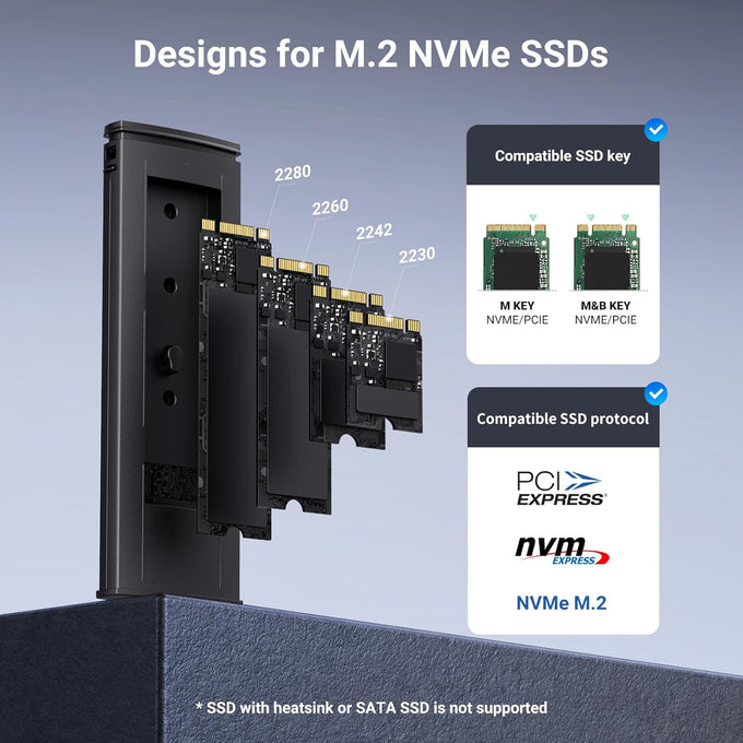 UGREEN USB-C M.2 NVMe SSD Enclosure，10Gbps