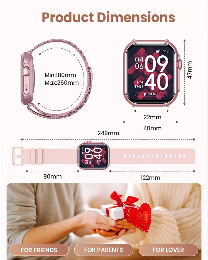 1.83" Smart Watches for Women (Android/iPhone), with 1000mAh Battery, 5ATM