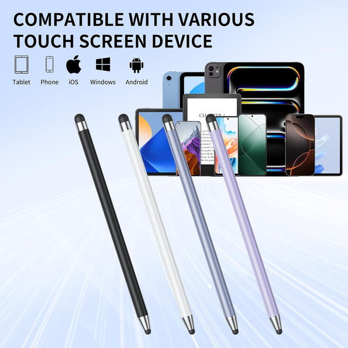 Stylus (10Pcs), Stylus Pen for Touchscreen, High Precision and Sensitivity Stylus Pen for iPad/iPhone/Samsung/Android Smartphone and Tablets, Compatible with All Capacitive Touch Screen (Black)
