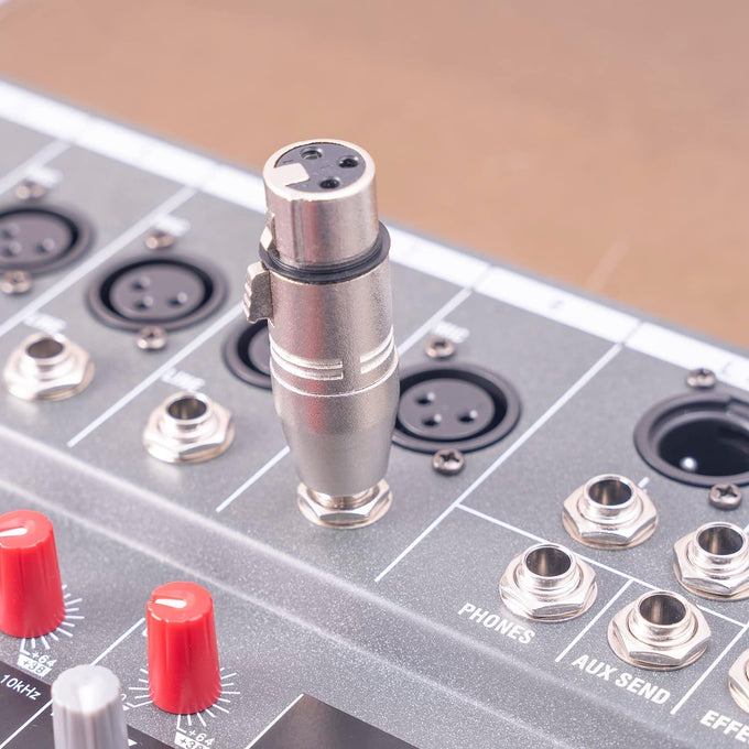 1/4 to XLR Adapter 4 Pack, 1/4" TRS to XLR (2 Pair), 2pcs Male to Male and 2pcs Male to Female, Balanced Quarter Inch 6.35mm Male to XLRMale/Female Adapters for Mixers, Microphones, Amplifiers