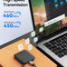 ORICO 256GB Portable SSD with 2 in 1 USB C/A Cable, Up to 460MB/s,Black