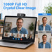 1080P HD Webcam Built-in Microphone Auto Light Correction USB Computer Camera Plug and Play for Zoom Teams Streaming Video Calling