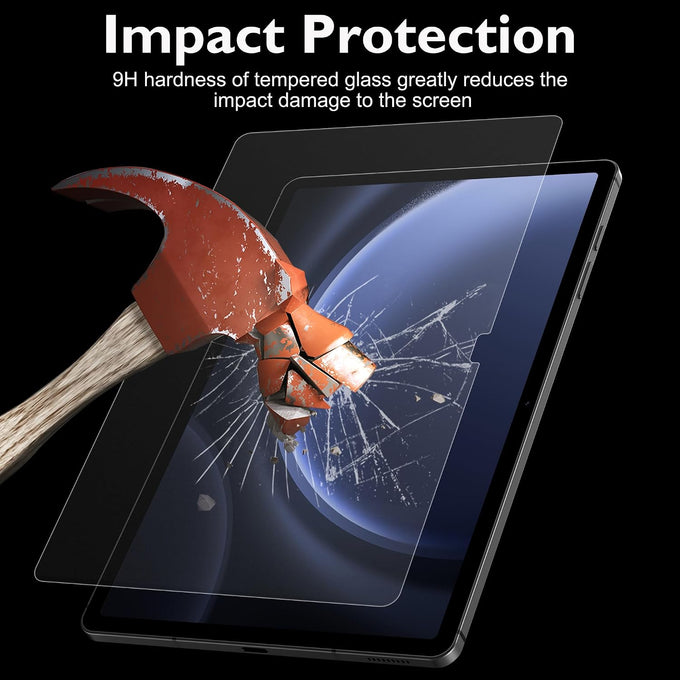 Esanik 2 Pack Like Paper Glass Screen Protector for Samsung Galaxy Tab S10 Lite/S10 FE/ S9 / S9 FE (11 inch) 9H Tempered Glass Film with Alignment Frame, Writing Like on Paper, Anti Glare