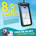 Hiearcool Waterproof Phone Pouch, Waterproof Phone Case, 2-Pack Black