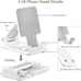 Meetuo 2 Pcs Cell Phone Stand for Desk Adjustable Desktop Phone Holder