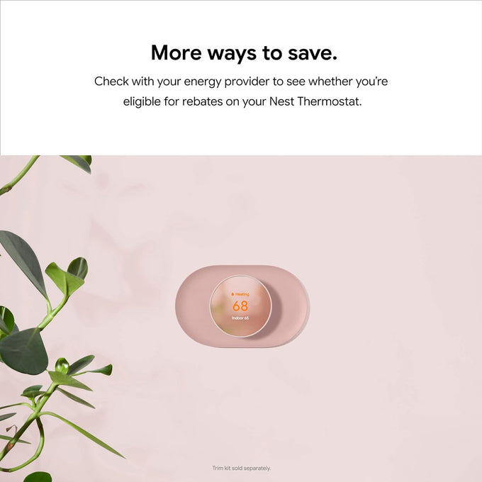 Google Nest Thermostat - Smart Thermostat for Home - Programmable Wifi Thermostat - Charcoal