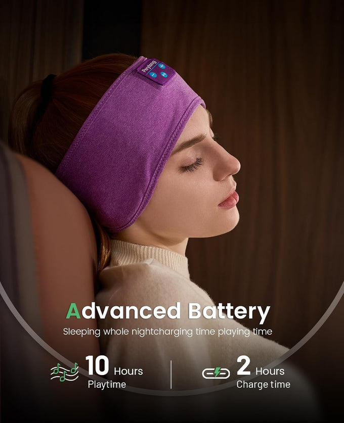 Perytong Sleep Headphones Tech Gadgets Bluetooth Headband for Women Headband Headphone with Ultra-Thin HD Speakers & Mic, Perfect for Sleeping Yoga Running Workout Travel Sports Unique Gifts