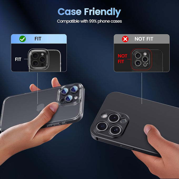 CACOE Metal Camera Lens Protector for iPhone 14/16 Pro/Pro Max Cover