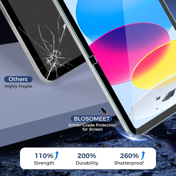 BLOSOMEET Screen Protector for iPad 11th A16 2025 & 10th Gen 10.9" 2022