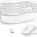 Wireless Keyboard and Mouse Combo, 2.4G Ergonomic Wave Keys(Black)
