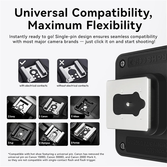 ULANZI SL03 Camera Mini Flash, Speedlite Video Light GN8 6500K for DSLR