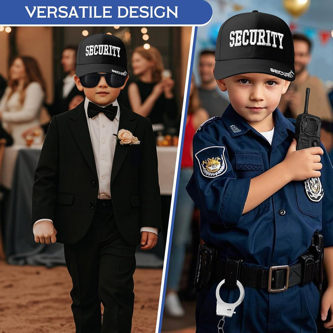 Security Hat Security Guard Hats Adjustable Size Embroidery Baseball Cap Hat Secret Service Cosplay Spy FBI Accessory