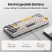 Kisnt KN85 Wireless Mechanical Keyboard, 75% Layout, Bluetooth/2.4GHz/USB-C, Custom RGB Backlit, Hot-Swappable Linear Switch, Creamy Sound for Gaming/Typing (Retro Beige)