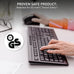 Cherry Stream Keyboard Wireless, Cordless Keyboard, 2,4 GHz Connection, Whisper Quiet Keys, Slim Design, Battery-Powered, SX Scissor Switches, QWERTY, Black
