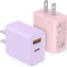 [2 Pack] 20W USB C Charger Block Fast Charging Dual Ports Adapter