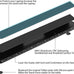 Portable Laptop Wedge Airflow Cooling Stand, Aluminium Laptops Feet Legs Improved Ergonomics, Stability, and Versatility - Compatible with MacBook and All Laptop, with Ruler