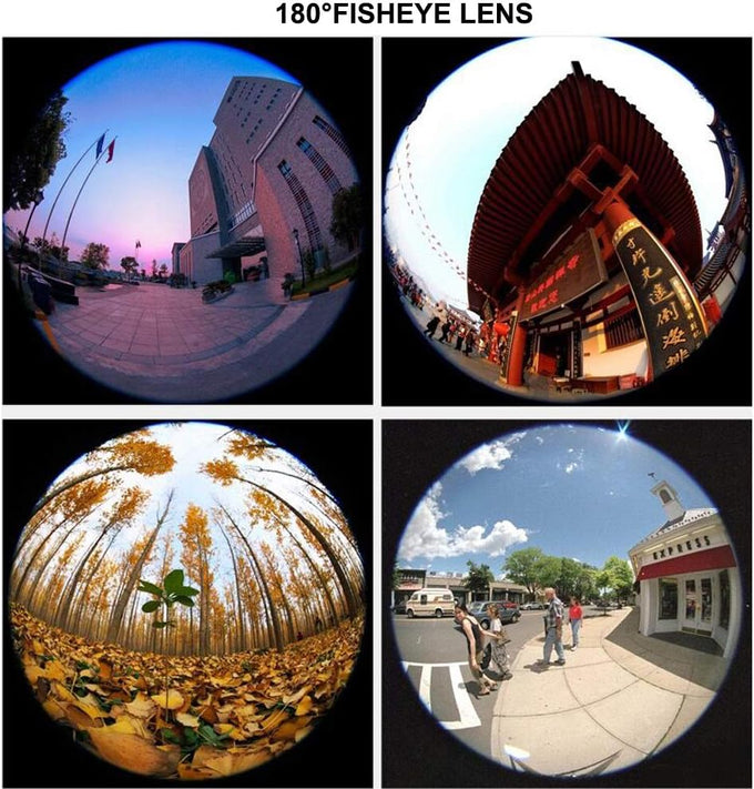 180° fisheye Lens for iPhone Samsung Google Android Smartphone,with Clip,Cell Phone Lens,anamorphic Lens,Funny Pictures