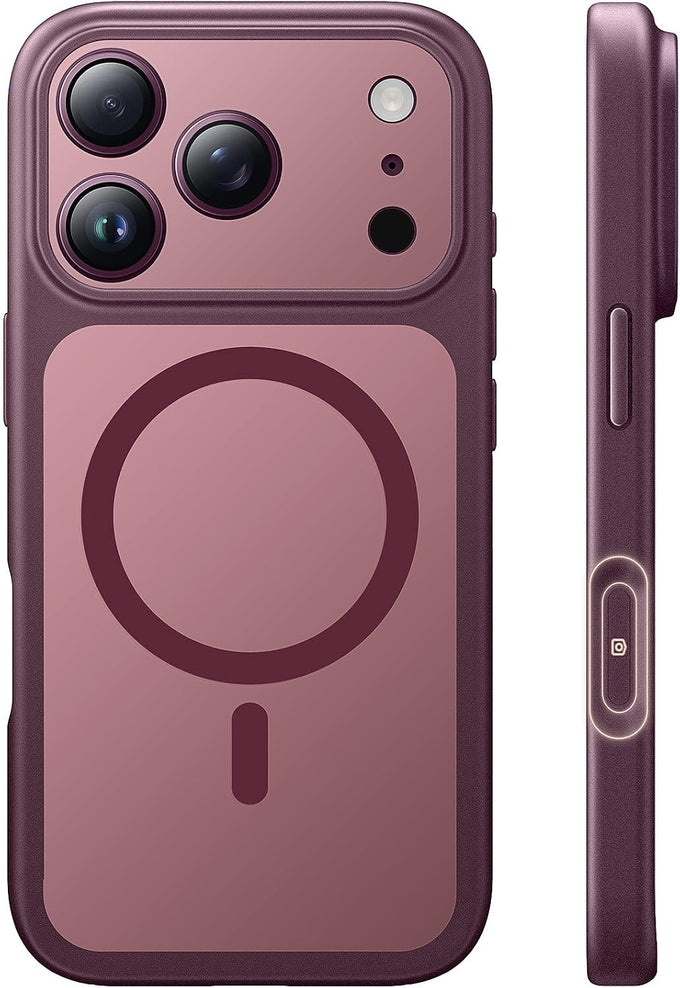 TAURI for iPhone 18 Pro Case, Compatible with MagSafe, Burgundy