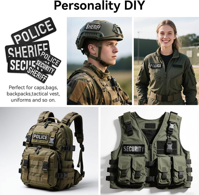AXEN Security Patches for Tactical Vest Uniform Jacket Hat Caps, Hook&Loop Fasten Pack of 2 Small