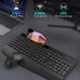 Wireless Keyboard and Mouse Combo - Full-Sized, Ergonomic Wrist Rest