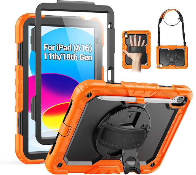 SEYMAC Case for iPad (A16) 11th/10th Generation (11″/10.9″), Black