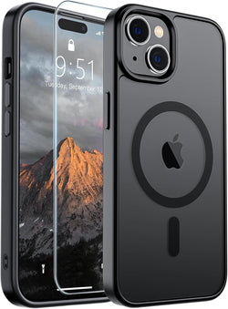 SUPFINE Magnetic for iPhone 15 Case Black