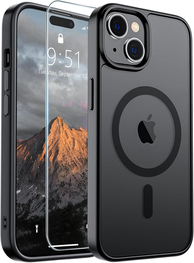 SUPFINE Magnetic for iPhone 15 Case Black