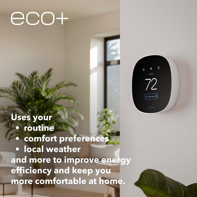 ecobee Smart Thermostat Essential - WiFi Thermostat, Energy Star Certified