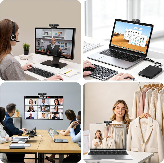 1080P HD Webcam with Microphone ,USB HD Computer Web Camera Auto Focus