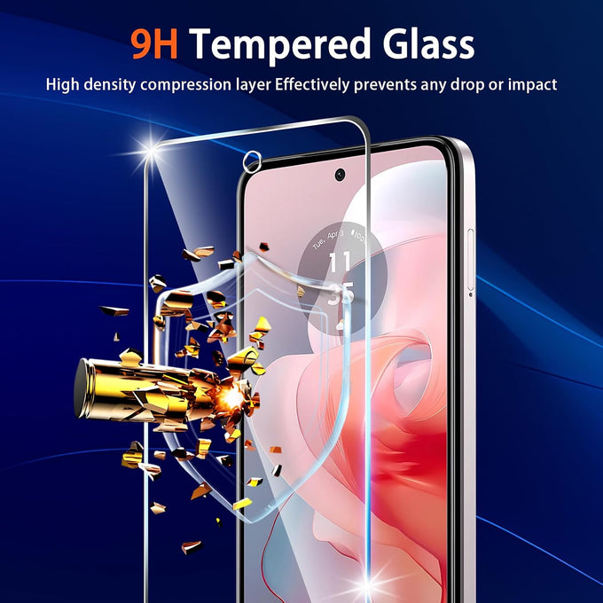 (3+2 Pack) Designed for Motorola Moto G Power 5G 2024 Tempered Glass Screen Protector + Camera Lens Protector,[3D Touch][Bubble-Free][Anti-Scratch] Screen Protector Glass For Motorola G Power 2024