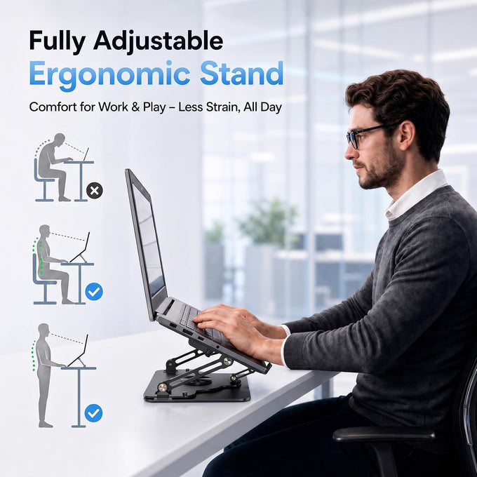Laptop Cooling Pad with Detachable Fan & Cooler (USB A-C Port)