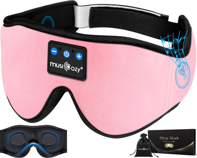 MUSICOZY Bluetooth 5.4 Sleep Headphones Sleeping Eye Mask Earbuds Headband