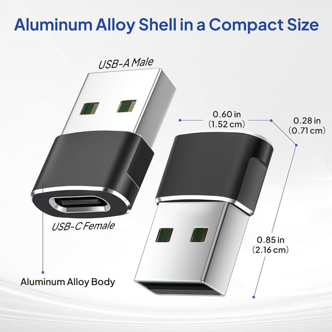 Elebase USB to USB C Adapter for iPhone 18 Pro Max,USBC Car Charger Adapter