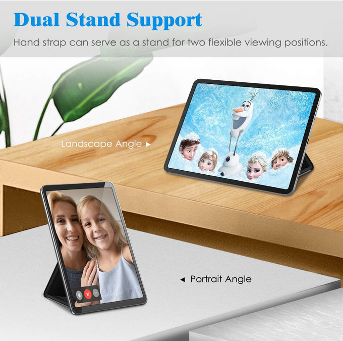 FINTIE Universal Tablet Hand Strap Holder for 7-11" Tablets, Black
