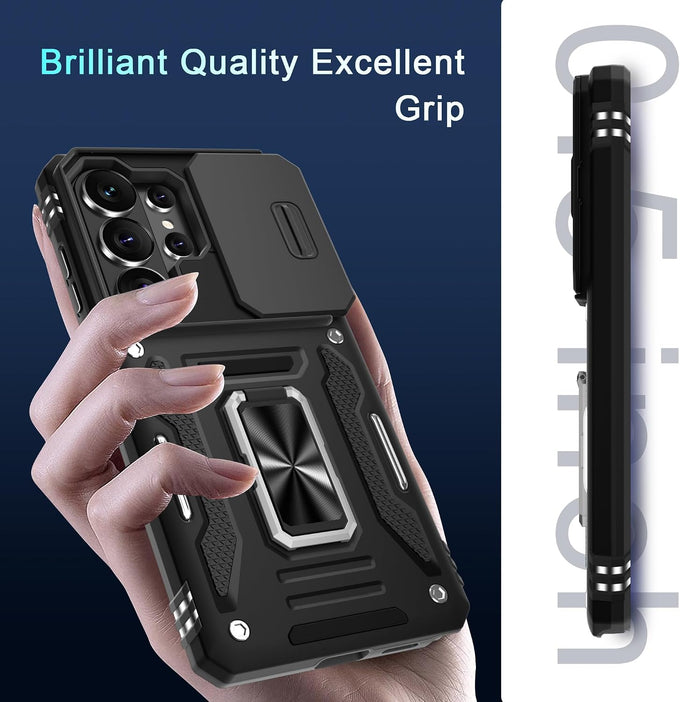 DEERLAMN for Samsung Galaxy S26 Ultra Case with Screen Protector, Black