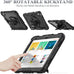 SEYMAC stock Case for iPad (A16) 11th/10th Generation 11''/10.9'' 2025/2022, Full-Body Drop Protection Case with Screen Protector &360° Rotate Hand Strap/Stand, Black