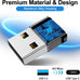 𝟒𝐏𝐚𝐜𝐤 𝐔𝐩𝐠𝐫𝐚𝐝𝐞𝐝 USB to USB C Adapter,Type-C Female to A Male Charger Converter for iPhone 18 Charger,iWatch Ultra SE 9 10,iPhone 17 Pro Max 16 15 14,Samsung S25,AirPods,iPad,Car,Xbox