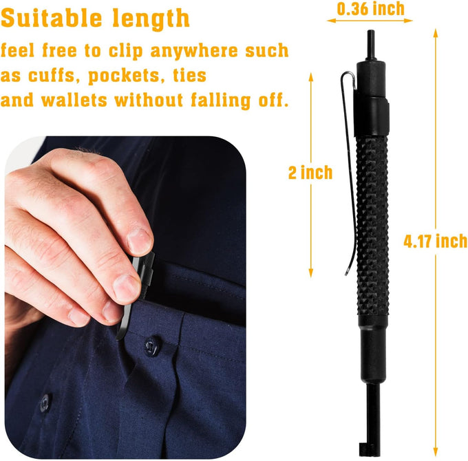JOTOVO Pocket Universal Handcuff Key Strong Polymer Finish, Police Cuff Keys Clip for All Standard Series Hand Cuffs - 2 Pack