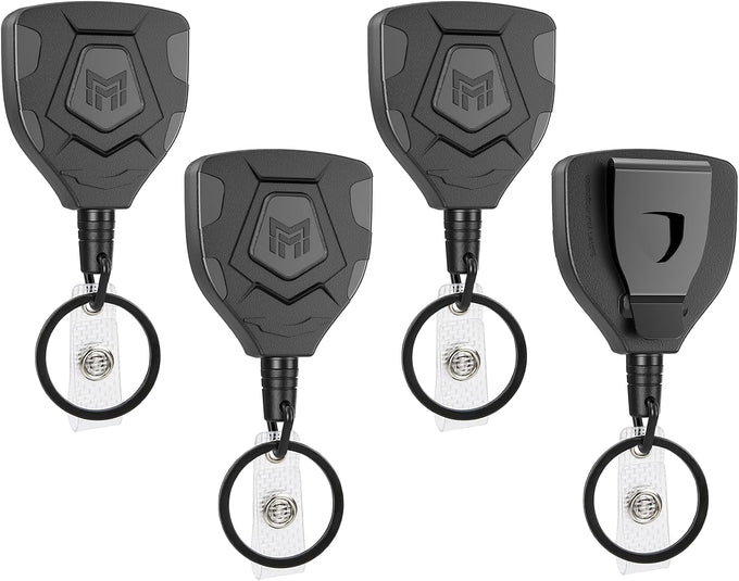 MNGARISTA Heavy Duty Retractable Badge Reel, 8 oz 31.5'' Keychain, 2 Pack