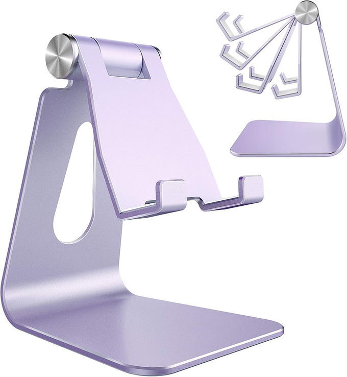 CreaDream Aluminum Cell Phone Stand, Adjustable Phone Holder for Desk