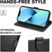 TUCCH Wallet Case for iPhone 13 (6.1") 2021, 3 Card Holders, Black