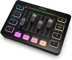 FIFINE Ampligame SC3 Gaming Audio Mixer with Indi-Fader and Volume Control