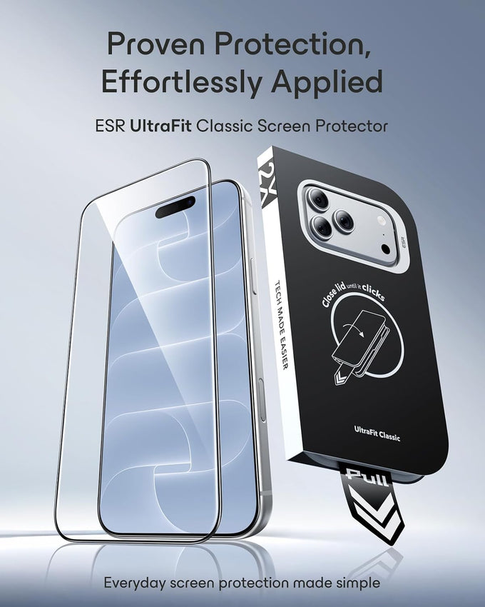 ESR 3 Pack for iPhone 18 Pro Max/17 Pro Max Screen Protector, Classic