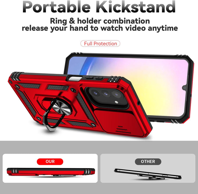 SunStory for Samsung Galaxy A17 5G Phone Case with Rotated Ring Kickstand