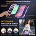 Case for Samsung Galaxy Tab A11+ Plus/A9+ 11 Inch 2025/2023,Ubearkk Case for Samsung Galaxy A9 Plus/A11+ Tablet case with Screen Protector 360 Rotating Stand Shoulder Strap Pen Holder, Purple Pink