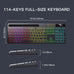 Soueto Wireless Keyboard with RGB Backlit, Phone Holder for Mac/PC, Black
